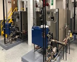 A boiler that uses oil and gas